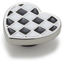 Silver Checkerboard Heart