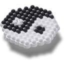 Beaded Ying and Yang