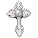 Silver Cross with Pearl