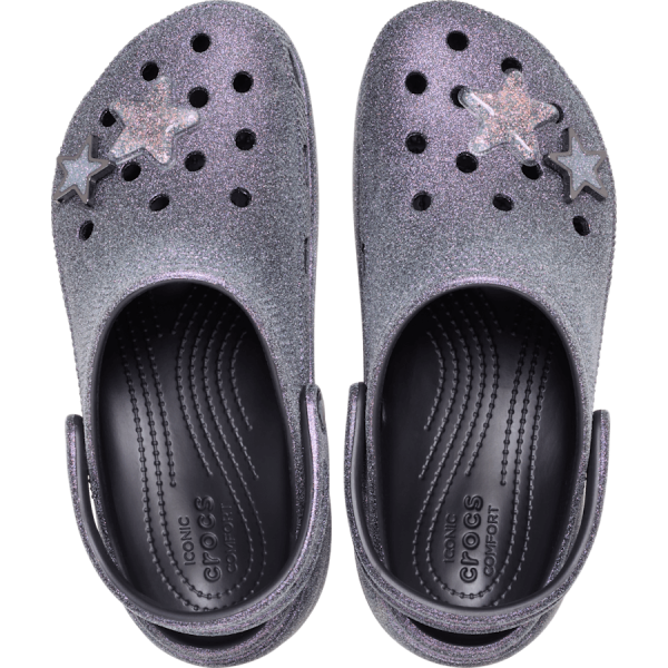 Classic Platform Iridescent Glitter Embellished Clog - Image 3